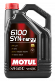 MOTUL 5л 6100 SYN-NERGY 5W-30 Олива синтетична A3/B4, SL, BMW Longlife-01