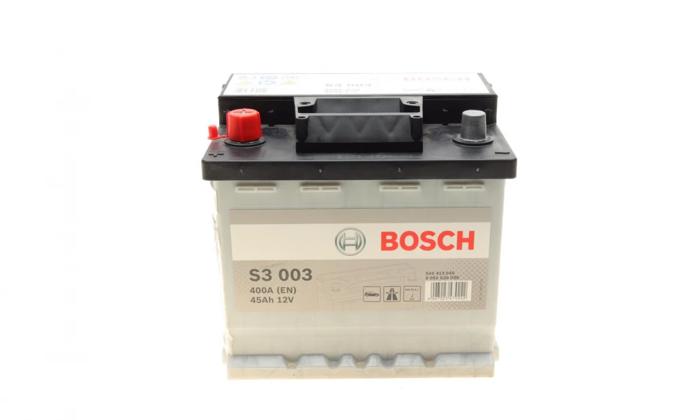 BOSCH S3 Акумулятор 12В 45А-год / 400A / 207*175*190 / 11,57кг (виводи +-)