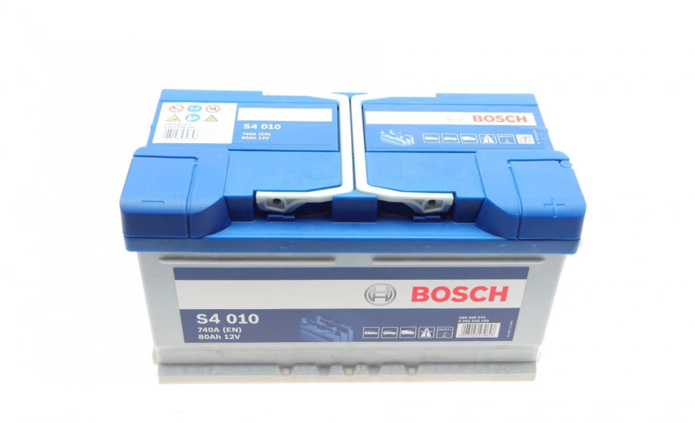 BOSCH S4 Акумулятор 12В / 80А-год / 740A / 315*175*175 / 18,79кг (виводи -+) низька