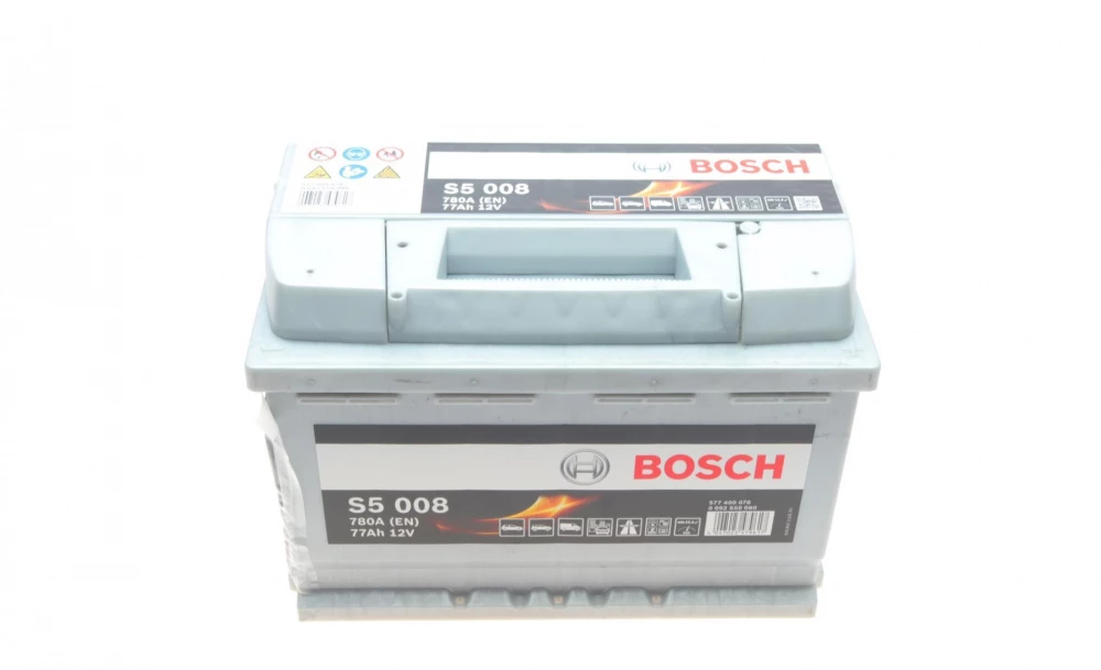 BOSCH S5 Акумулятор 12В/ 77А-год./780А, 278*175*190, 17.54кг, (виводи -+)