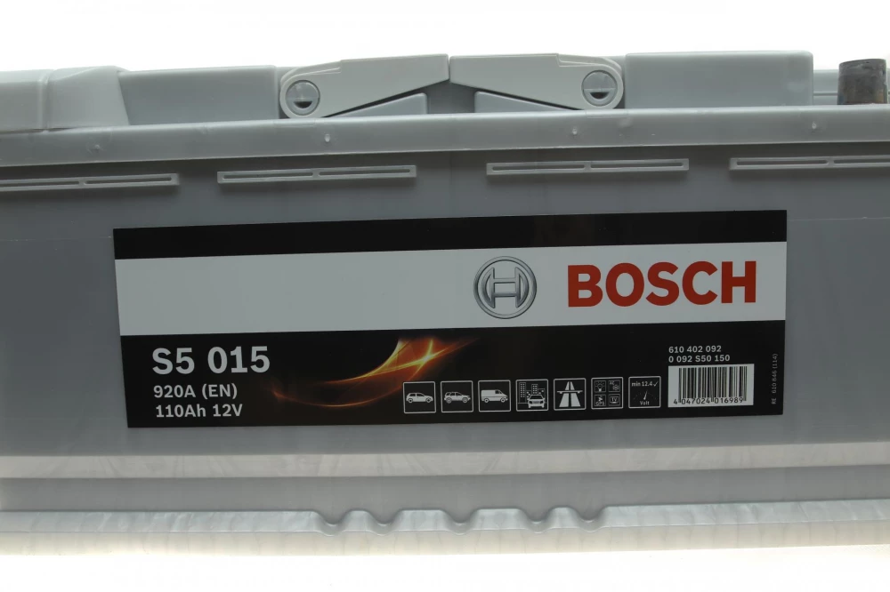 BOSCH S5 Акумулятор 12В/ 110А-год./920А, 394*175*190, 25кг, (виводи -+)