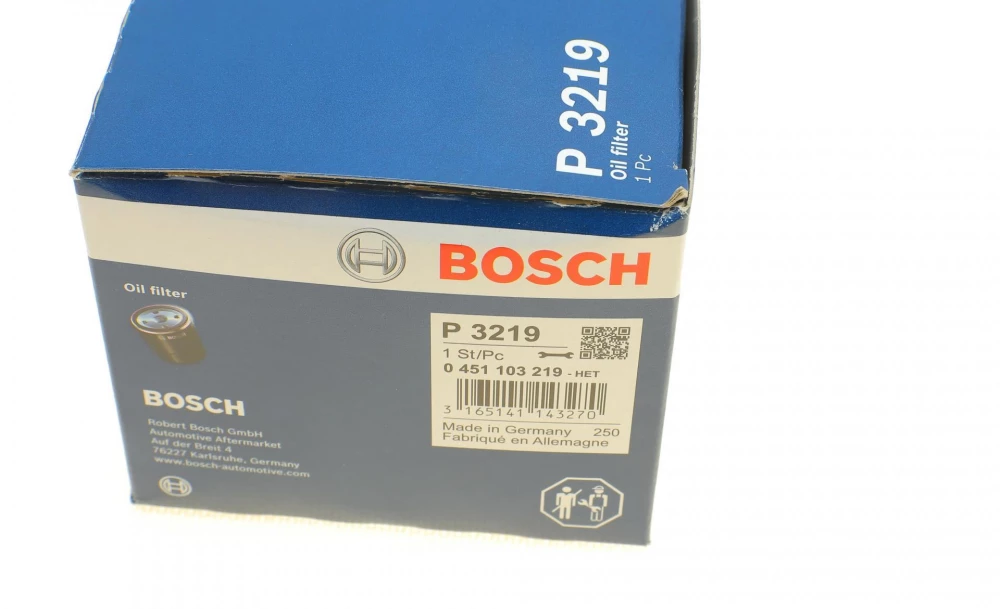 BOSCH ,P3219 H=85mm фільтр масляний VOLVO 2,0-3,0 76-97 OPEL 2,8