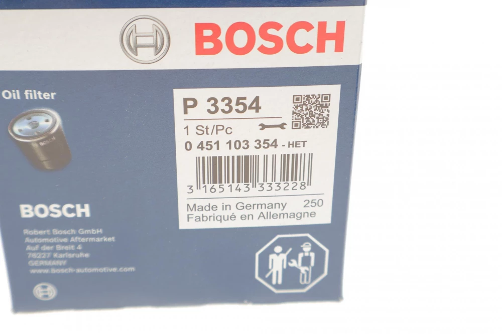 BOSCH ,P3354 H=79mm фільтр масляний ALFA 1,9/2,4 FIAT 1,7/1,9 LANCIA