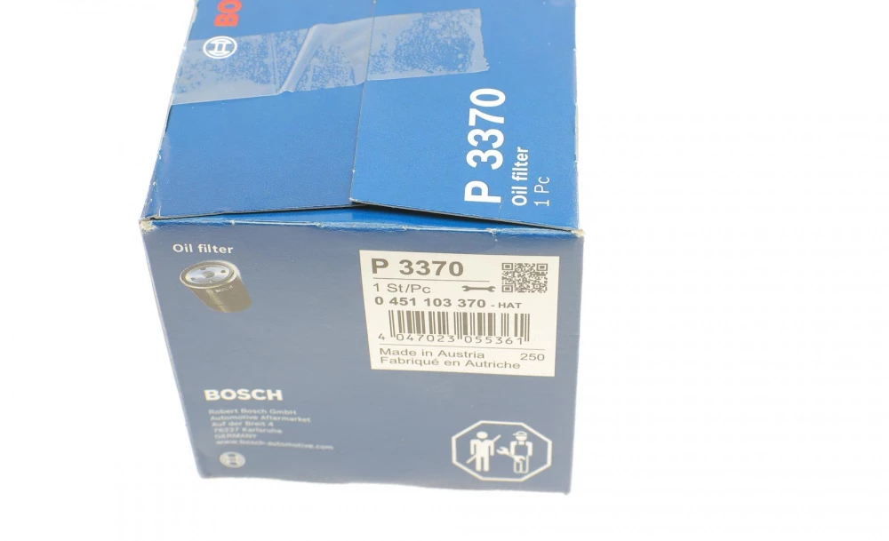 BOSCH P3370 H=80mm фільтр масляний OPEL Astra H 1,6-2,0 Vectra C 1,6/1,8 Zafira B