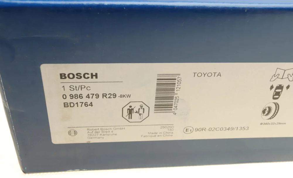 BOSCH TOYOTA диск гальм.передн.LandCruiser,Lexus LX570 08-