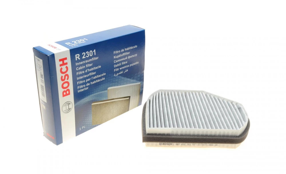 BOSCH ,R2301 фільтр повітр. салону (вугілля) DB W202/210 (203*57*265)