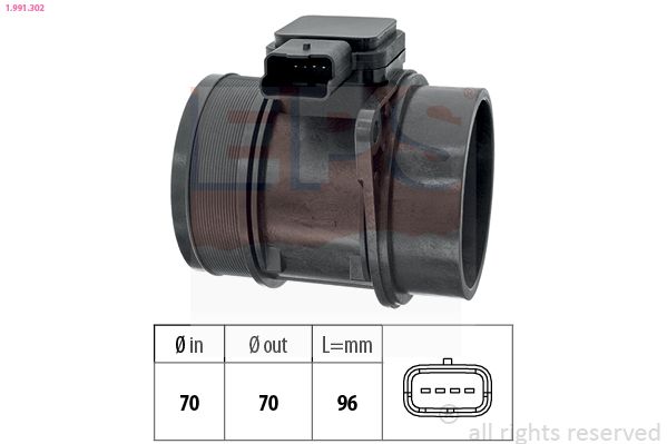 EPS CITROEN Витратомір повітря C4 2.0 04-, PEUGEOT 307 2.0 03-,  LAND ROVER RANGE ROVER 3.6 06-