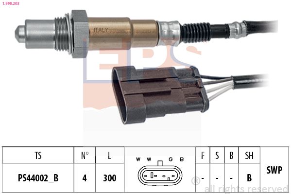 EPS FIAT Лямбда-зонд 500 1.4 07-, ALFA ROMEO GIULIETTA 1.4 10-