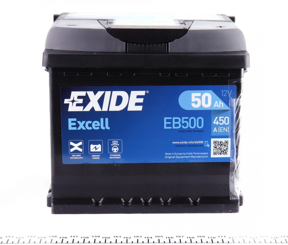 АКБ 6СТ-50 R+ (пт450) (необслуж) EXCELL Exide