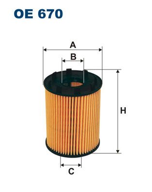 FILTRON фільтр масляний FIAT 1,3JTD Panda, Punto 03- OPEL Agila (83*65*24.5)