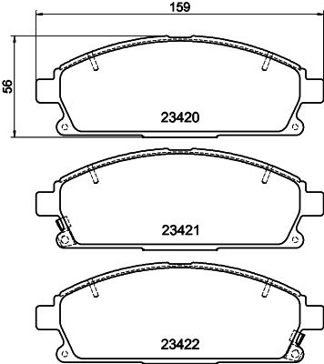 Колодки тормозные дисковые передние Nissan X-Trail 2.0, 2.5 (03-) (NP2009) NISSHINBO