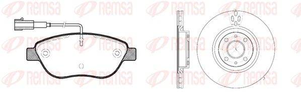REMSA FIAT К-кт гальмівні колодки + диски передн.Doblo 15-