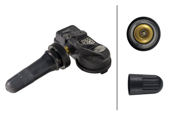 HELLA Датчик тиску в шинах, гумовий (треба кодувати програматором датчиків TPMS - ATEQ VT57 або відповідного рівня аналогом) AUDI, CHEVROLET, CHRYSLER, CIT