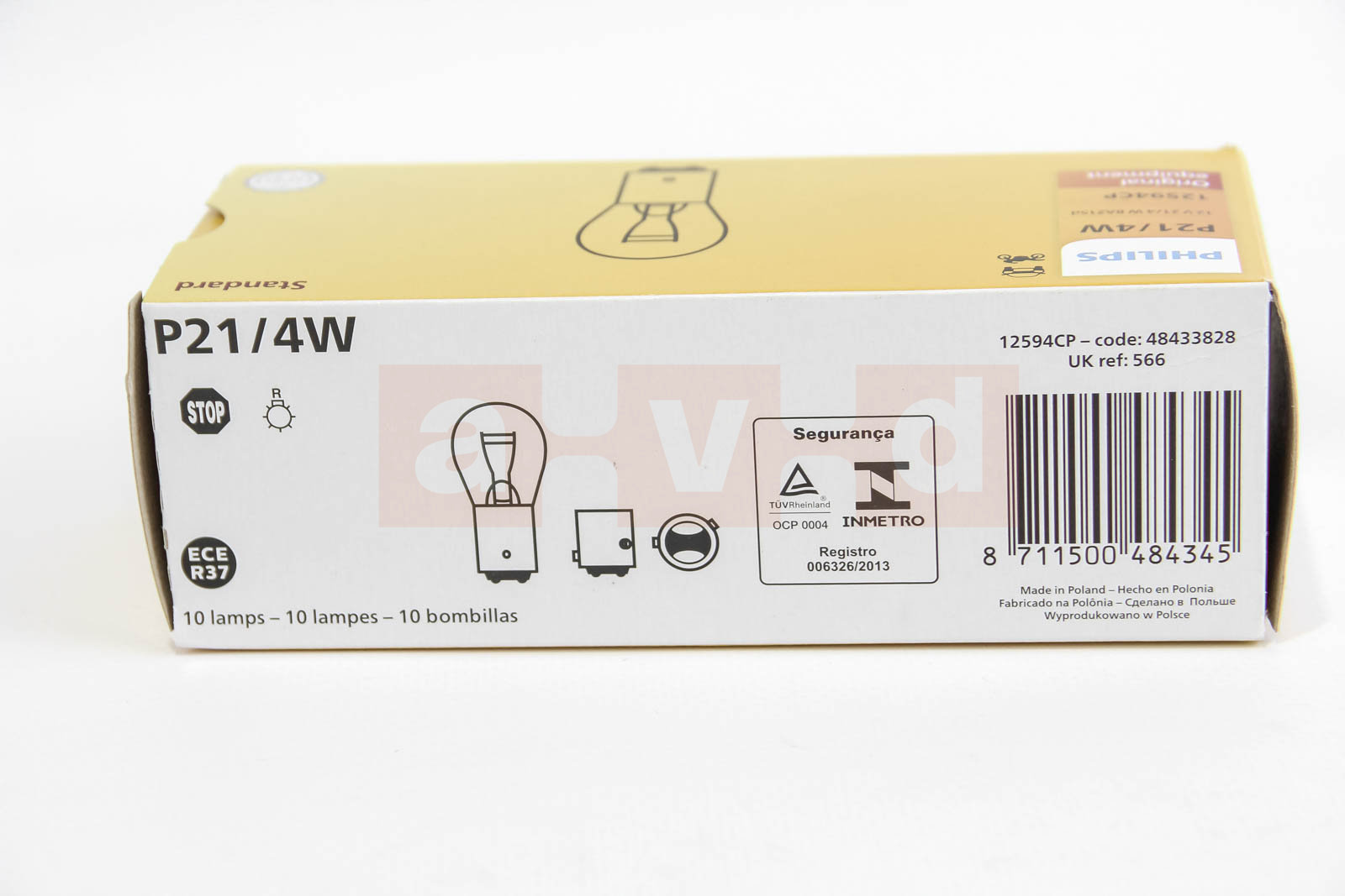 HELLA P21/4W 12V21/4W автолампа